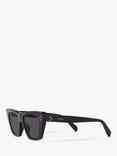 Celine CL40187I Women's Cat's Eye Sunglasses, Black/Grey