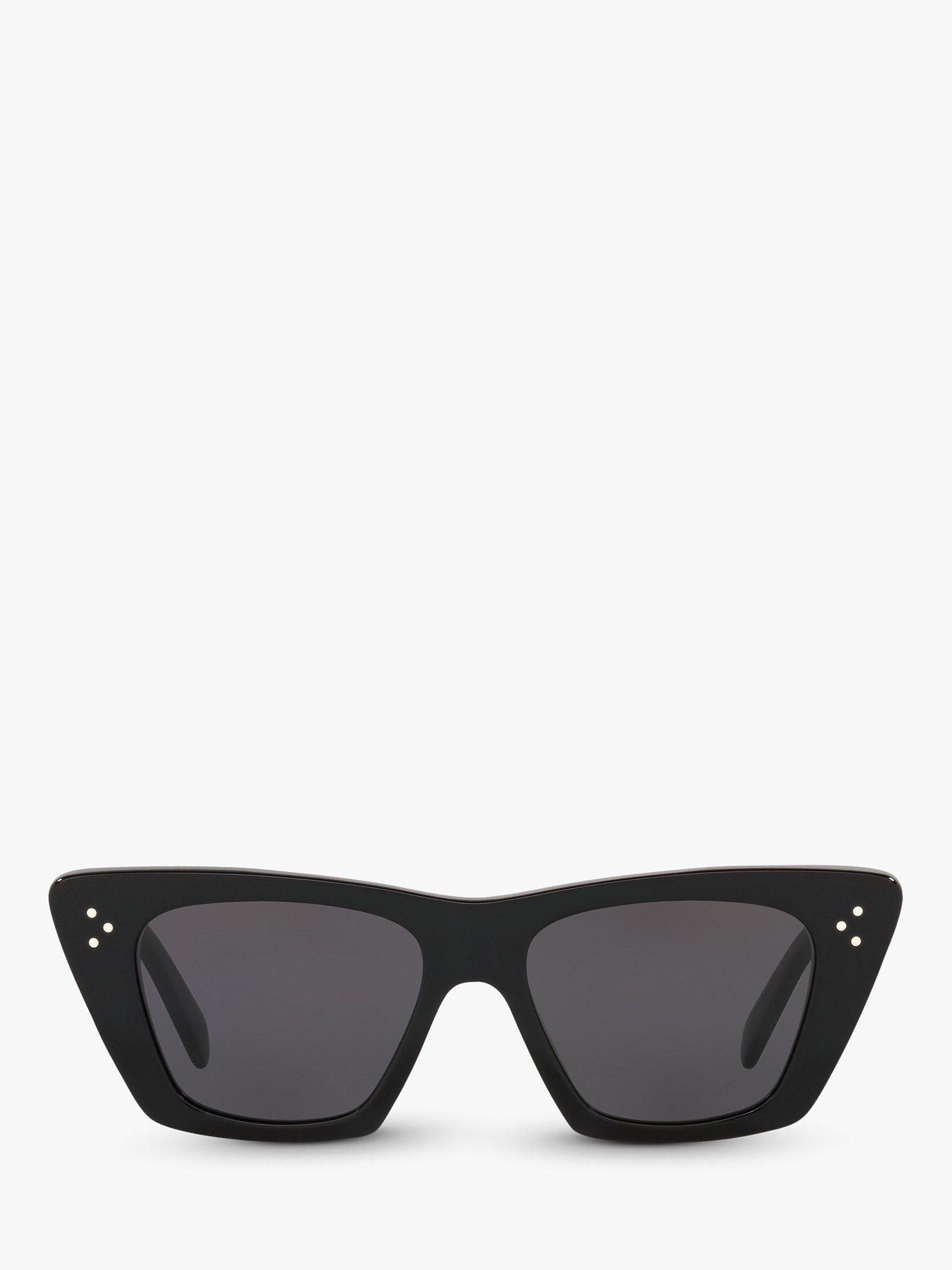 Product image 3 of 11, which shows Celine CL40187I Women's Cat's Eye Sunglasses, Black/Grey