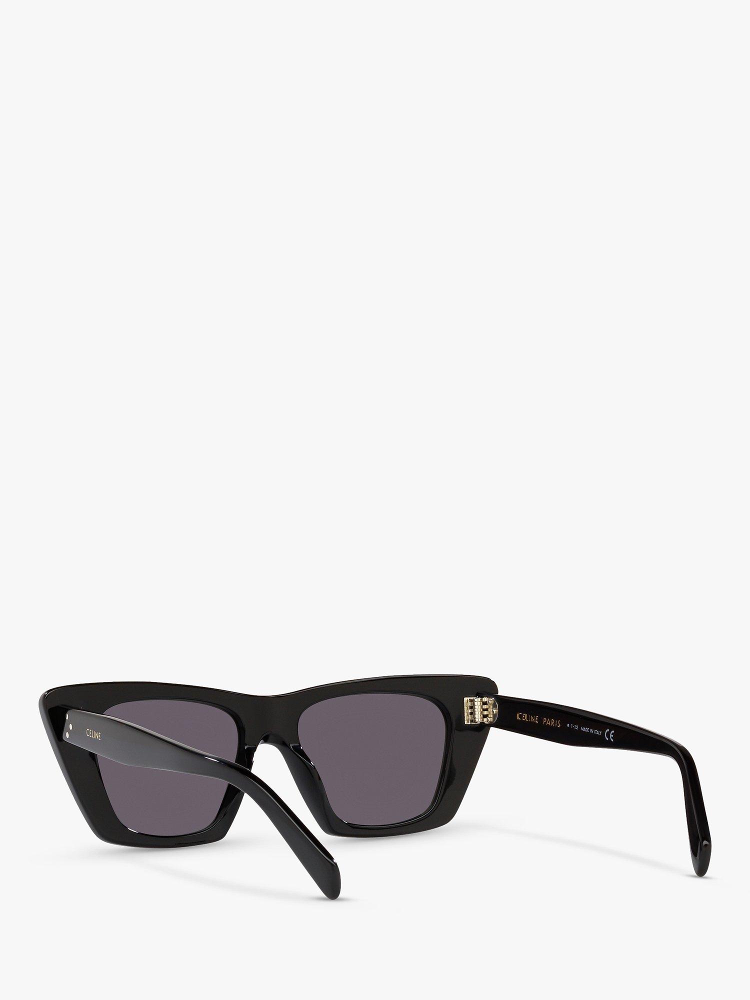 Product image 6 of 11, which shows Celine CL40187I Women's Cat's Eye Sunglasses, Black/Grey