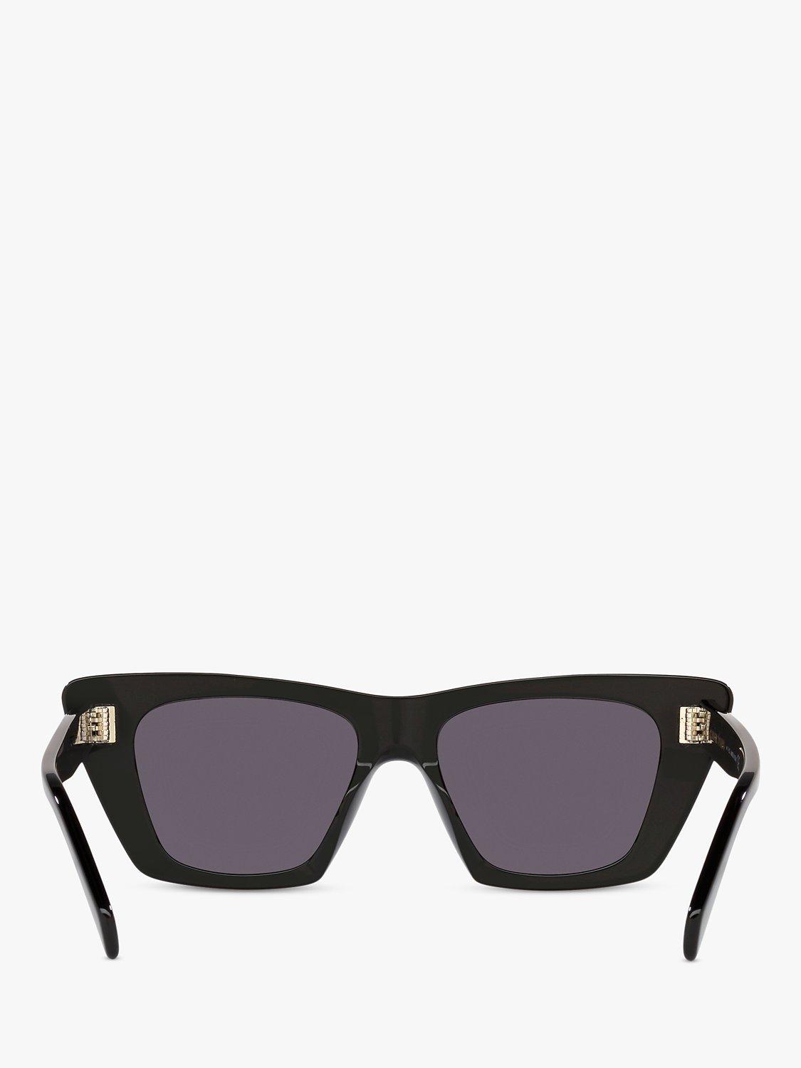 Product image 7 of 11, which shows Celine CL40187I Women's Cat's Eye Sunglasses, Black/Grey
