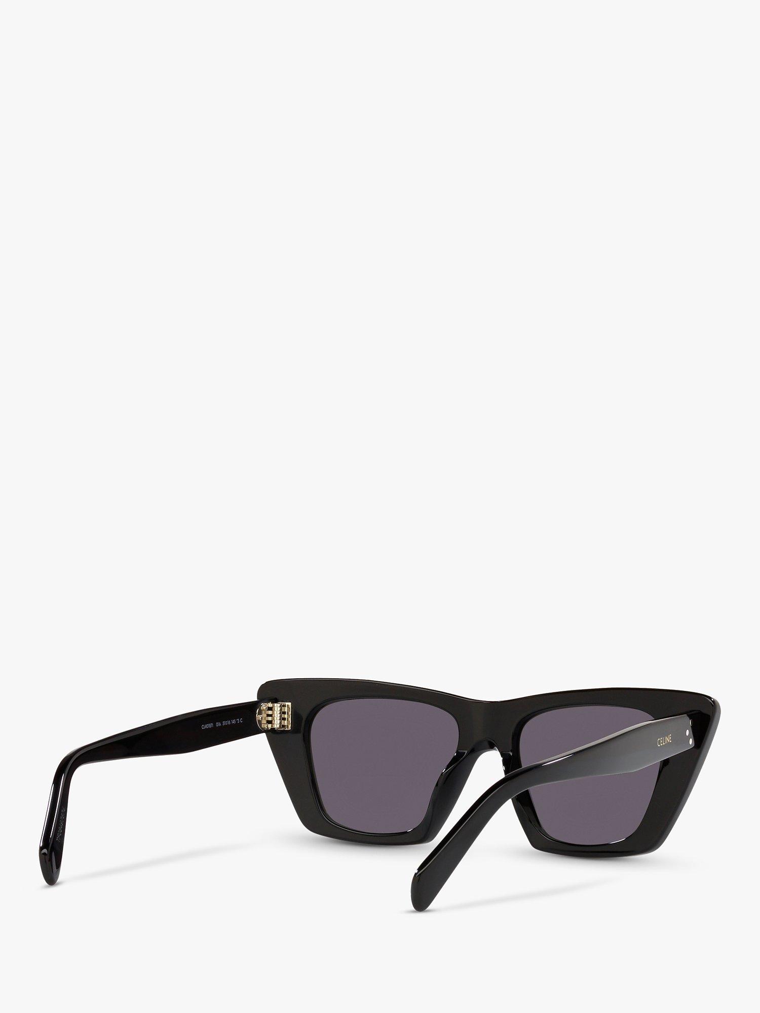 Product image 8 of 11, which shows Celine CL40187I Women's Cat's Eye Sunglasses, Black/Grey