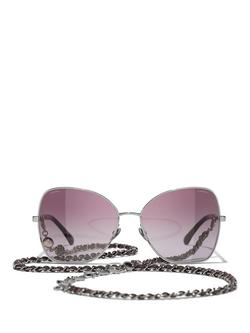 CHANEL Irregular Sunglasses CH4274Q Gunmetal/Violet Gradient, Gunmetal/Violet Gradient