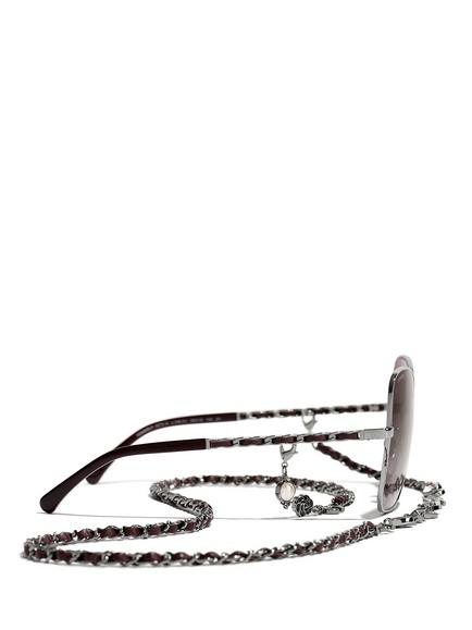 CHANEL Irregular Sunglasses CH4274Q Gunmetal/Violet Gradient - view 2, Gunmetal/Violet Gradient