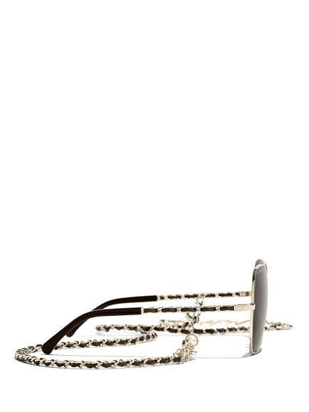 CHANEL Irregular Sunglasses CH4274Q Gold/Brown - view 2, Gold/Brown