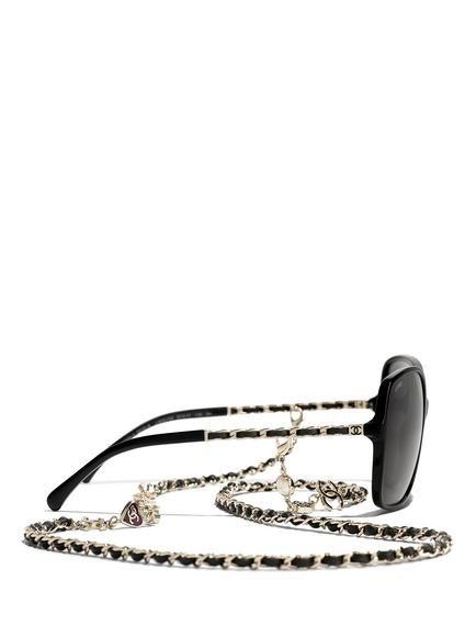 CHANEL Square Sunglasses CH5210Q Black/Grey - view 2, Black/Grey