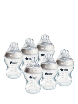 Tommee Tippee Natural Start Anti-Colic Baby Bottle with Slow Flow Teats, Pack of 6, 260ml - view 2, Clear/Multi