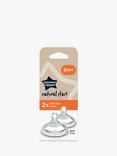 Tommee Tippee Natural Start Baby Bottle Anti-Colic Fast Flow Silicone Teats, Pack of 2