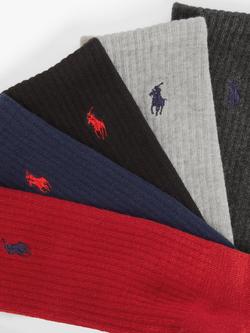 Polo Ralph Lauren Cotton Blend Crew Socks, One Size, Pack of 6, Multi - view 2, Multi