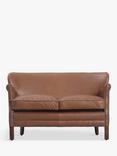 Halo Little Professor Small 2 Seater Leather Sofa, Dark Leg