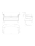 Halo Little Professor Small 2 Seater Leather Sofa, Dark Leg