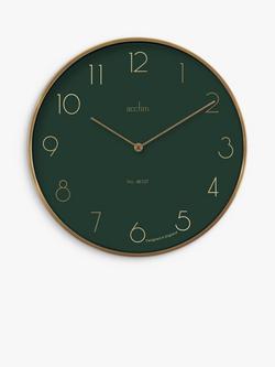 Acctim Madison Analogue Quartz Wall Clock, 35cm, Urban Jungle/Gold, Urban Jungle/Gold