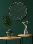 Acctim Madison Analogue Quartz Wall Clock, 35cm, Urban Jungle/Gold