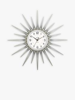 Acctim Stella Spokes Analogue Quartz Wall Clock, 44cm, Chrome, Chrome