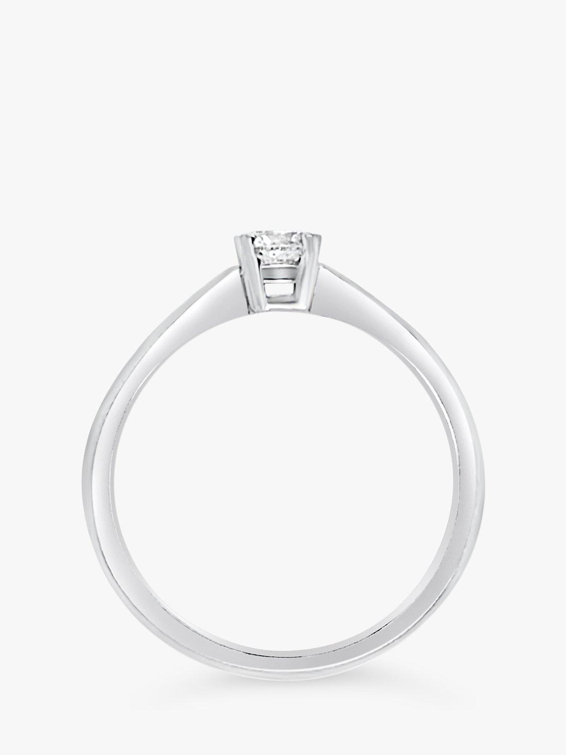Product image 2 of 5, which shows Milton & Humble Jewellery Pre-Loved 18ct White Gold Solitaire Diamond Ring