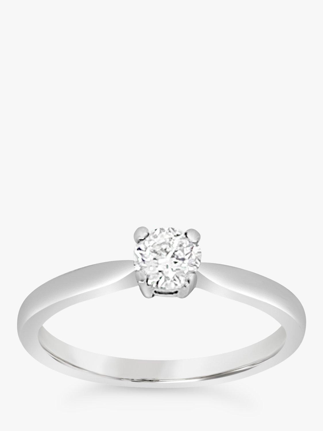 Product image 3 of 5, which shows Milton & Humble Jewellery Pre-Loved 18ct White Gold Solitaire Diamond Ring