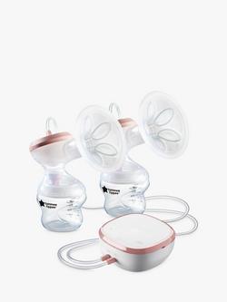 Tommee Tippee Made for Me Double Electric Breast Pump, White/Pink