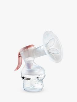 Tommee Tippee Made For Me Manual Breast Pump, White/Pink