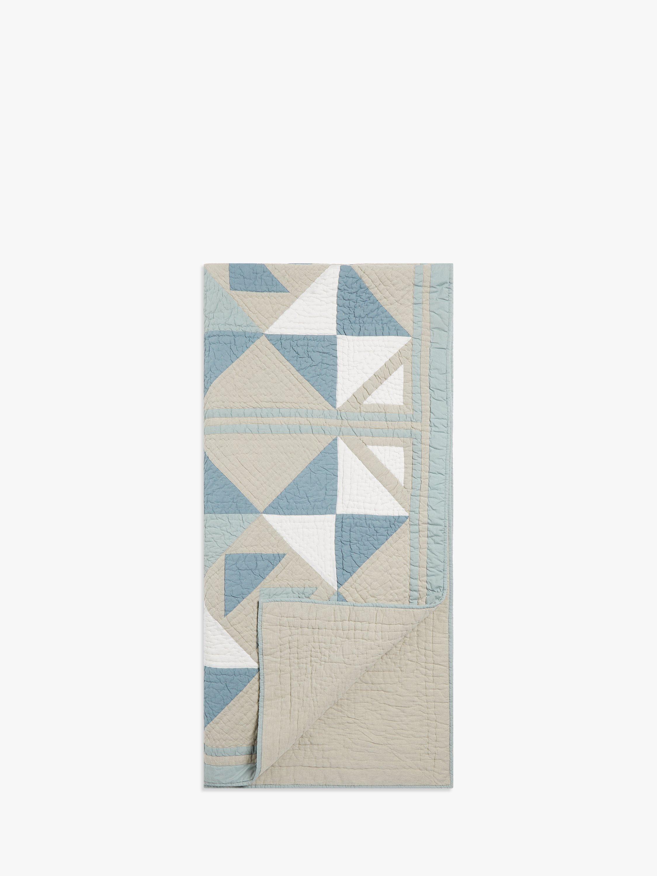 John Lewis Patchwork Colour Block Quilted Bedspread, Multi