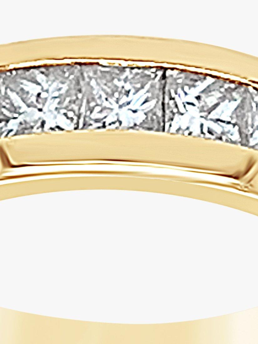 Product image 5 of 8, which shows Milton & Humble Jewellery Pre-Loved 14ct Yellow Gold 10 Princess Cut Diamond Eternity Ring