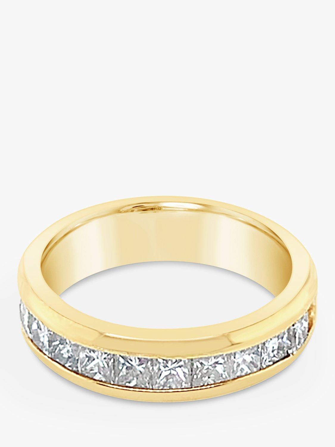 Product image 1 of 8, which shows Milton & Humble Jewellery Pre-Loved 14ct Yellow Gold 10 Princess Cut Diamond Eternity Ring