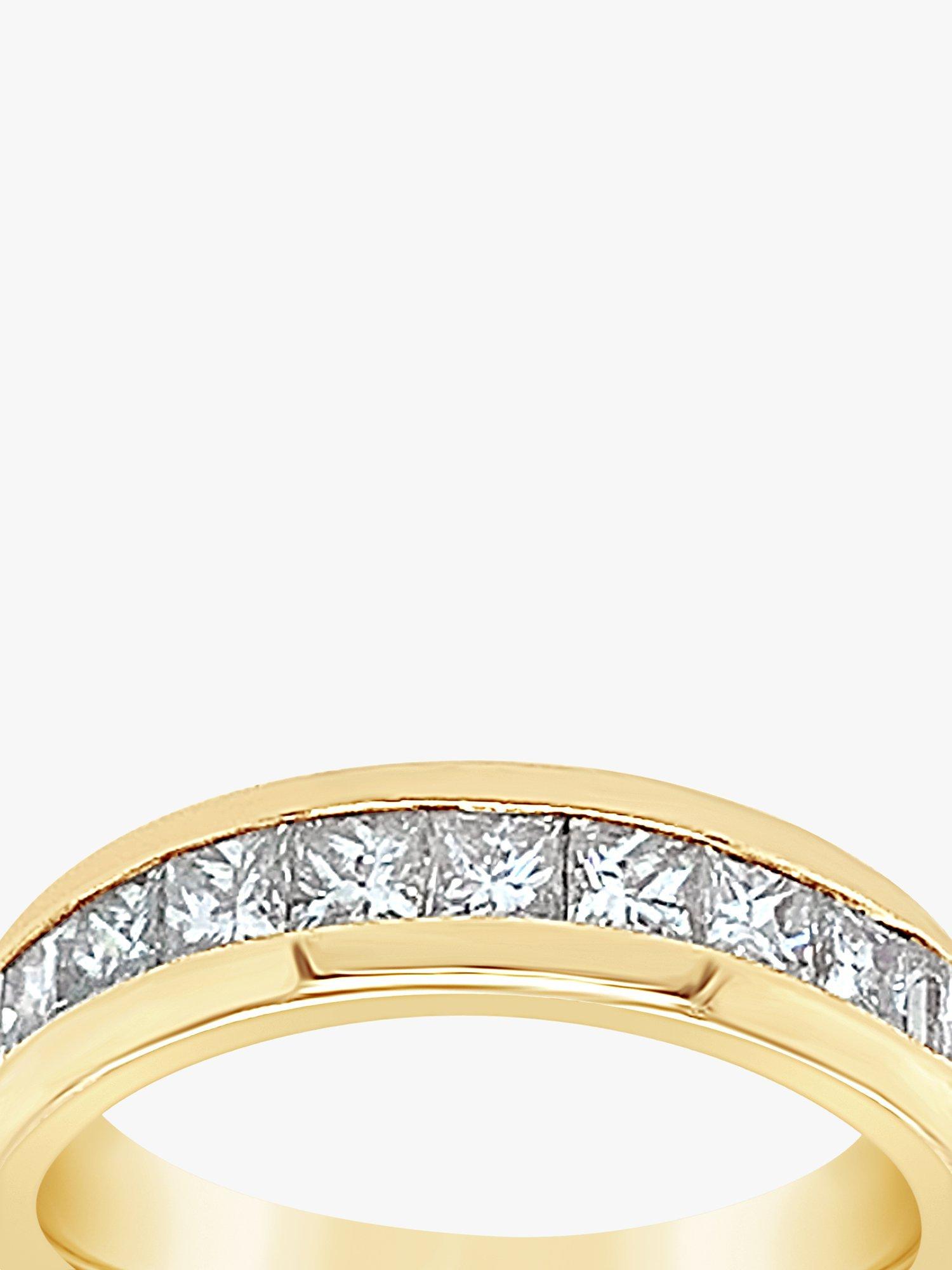 Product image 8 of 8, which shows Milton & Humble Jewellery Pre-Loved 14ct Yellow Gold 10 Princess Cut Diamond Eternity Ring