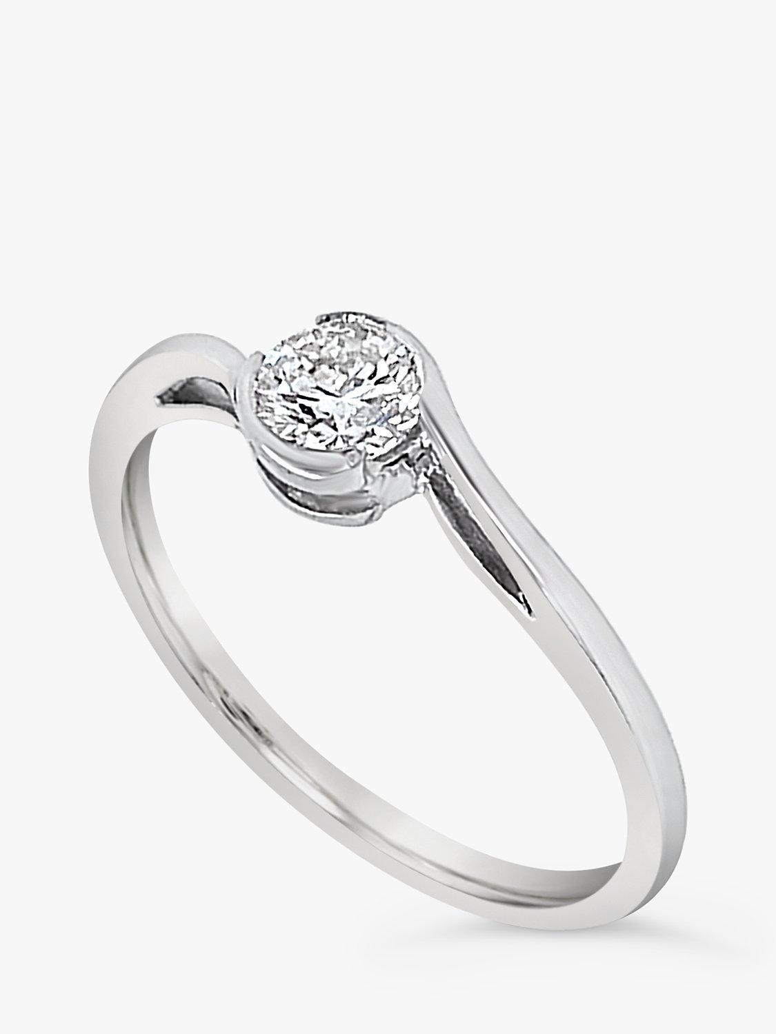 Product image 4 of 5, which shows Milton & Humble Jewellery Pre-Loved 18ct White Gold Solitaire Diamond Ring
