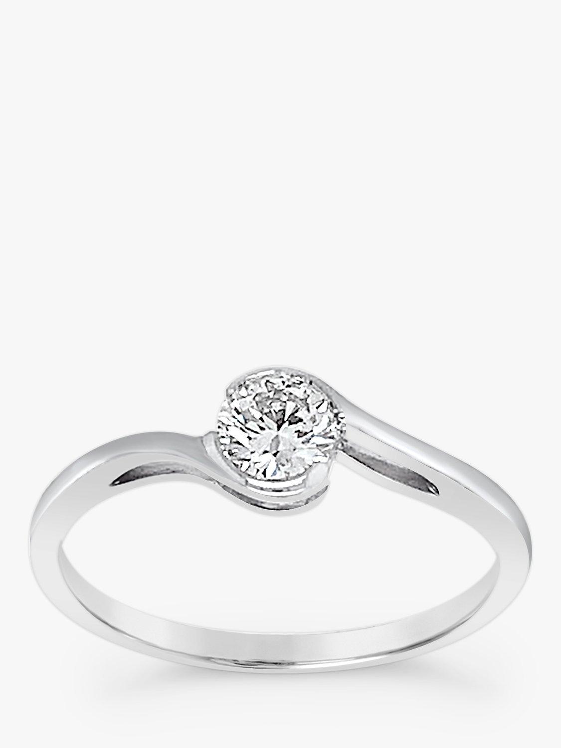 Product image 5 of 5, which shows Milton & Humble Jewellery Pre-Loved 18ct White Gold Solitaire Diamond Ring