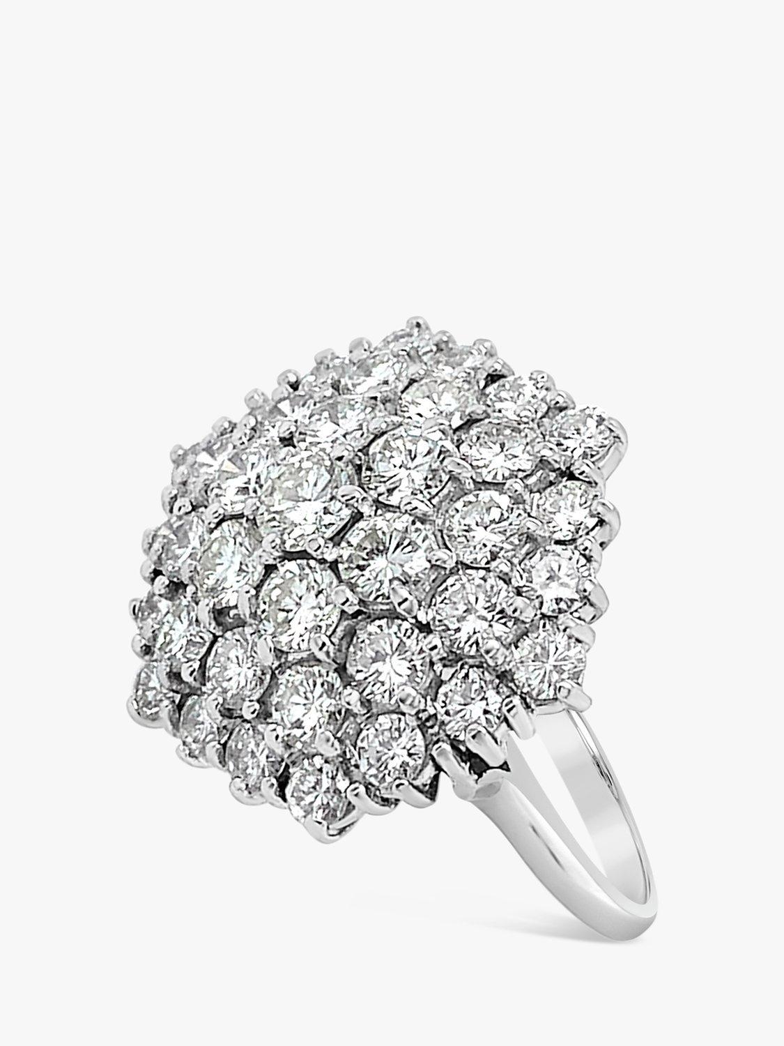 Milton & Humble Jewellery Pre-Loved 18ct White Gold 37 Stone Diamond Ring