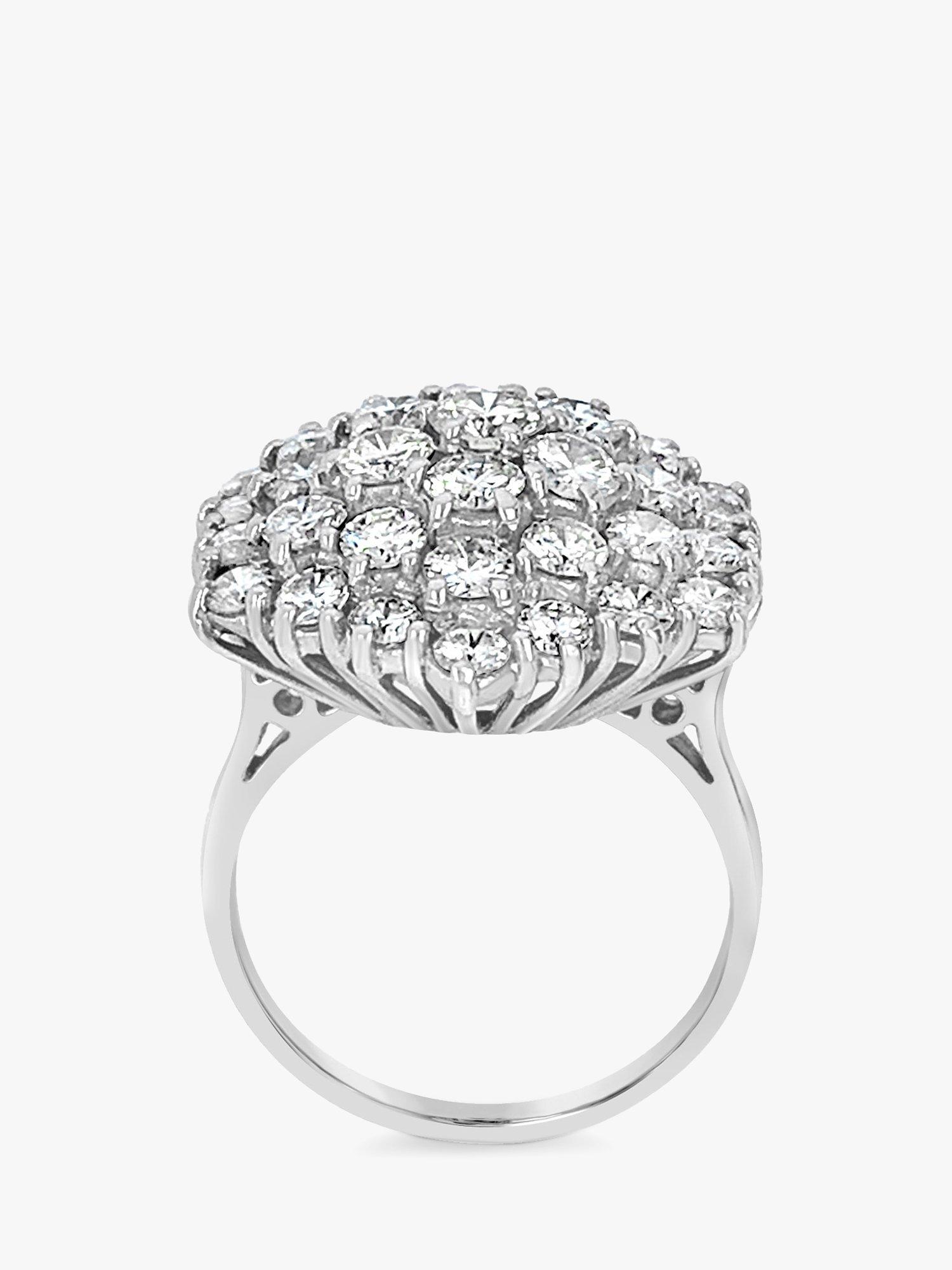 Milton & Humble Jewellery Pre-Loved 18ct White Gold 37 Stone Diamond Ring