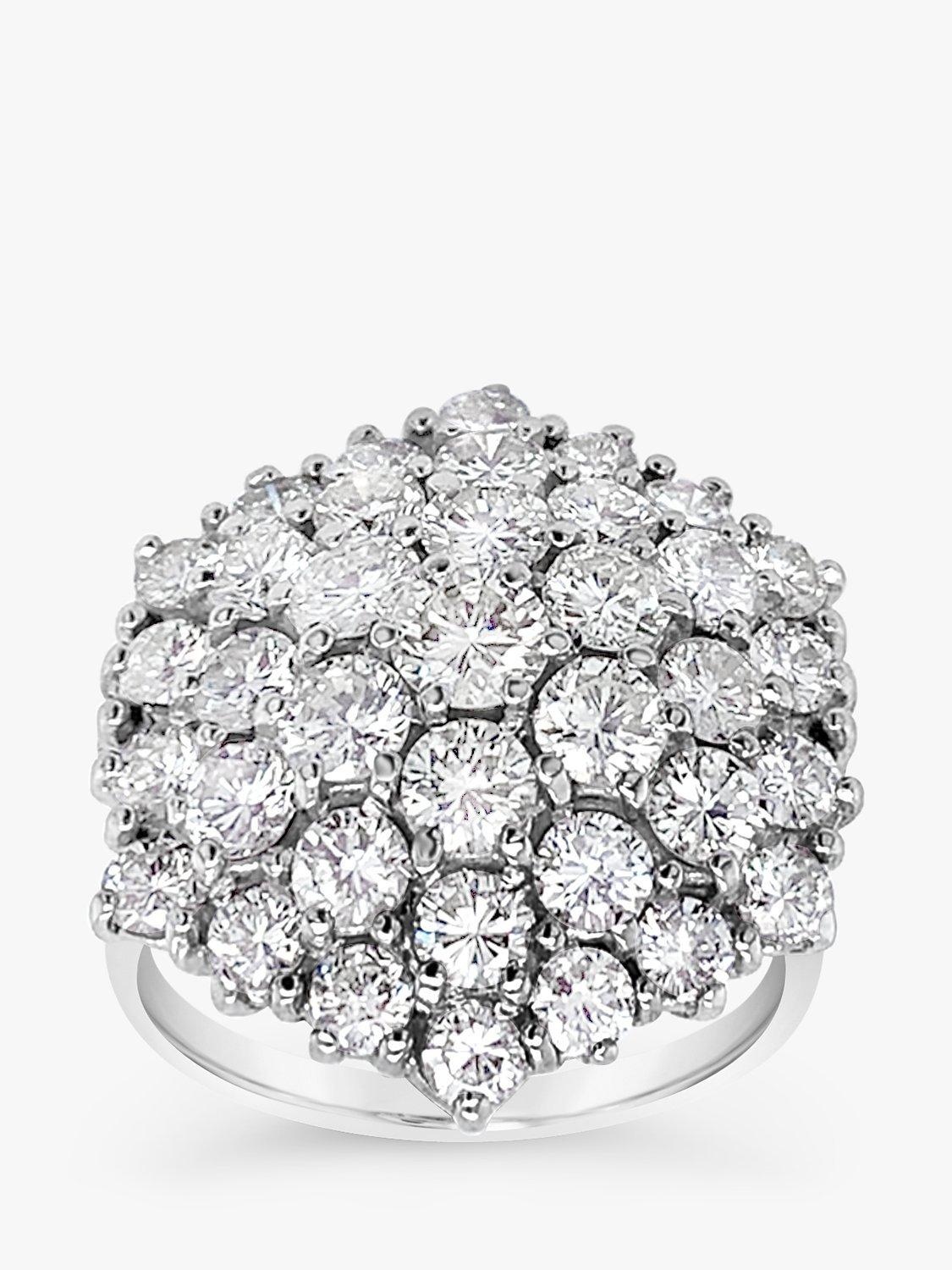 Milton & Humble Jewellery Pre-Loved 18ct White Gold 37 Stone Diamond Ring
