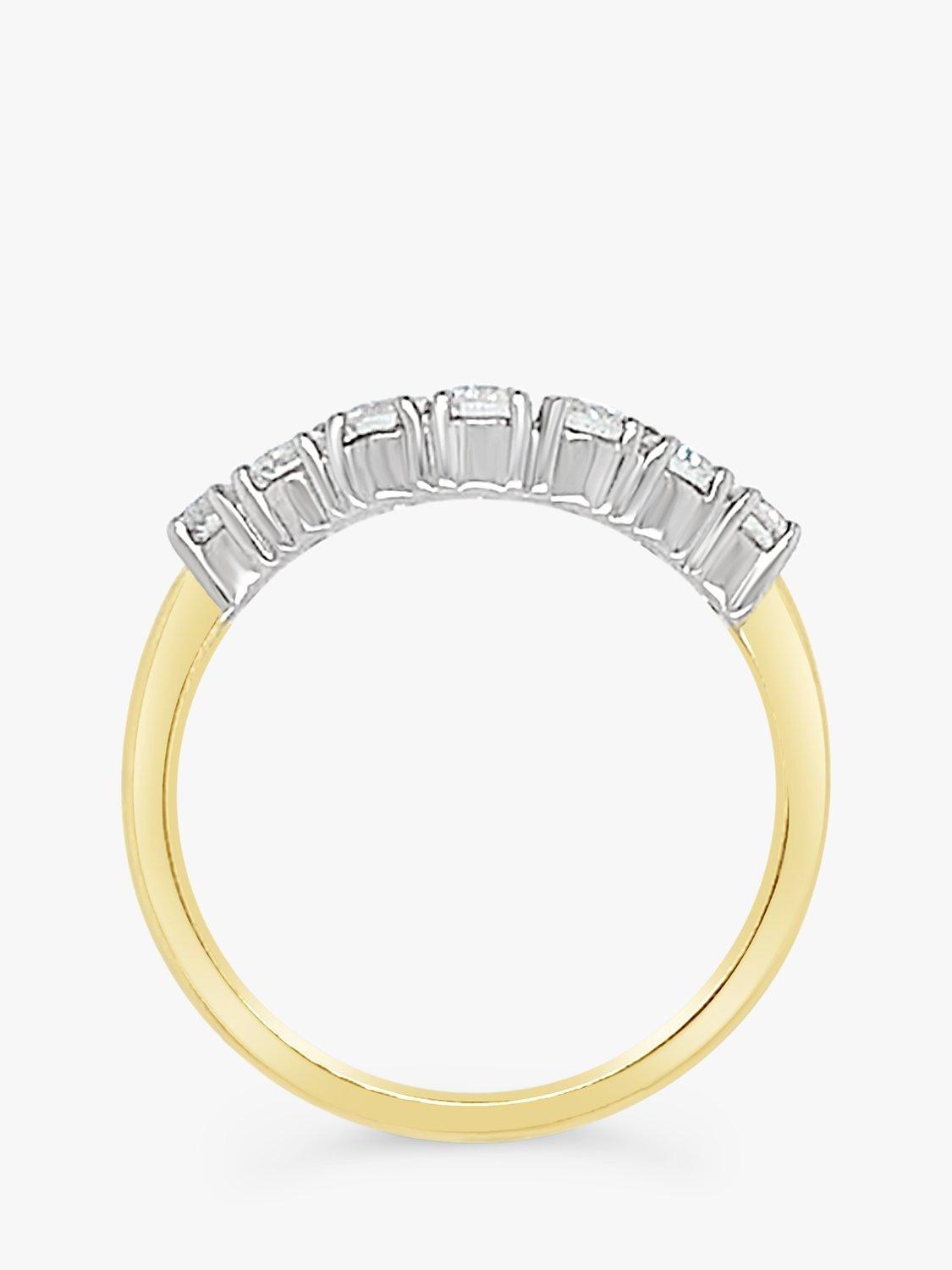 Product image 4 of 5, which shows Milton & Humble Jewellery Pre-Loved 18ct Yellow & White Gold Curved 7 Diamond Ring
