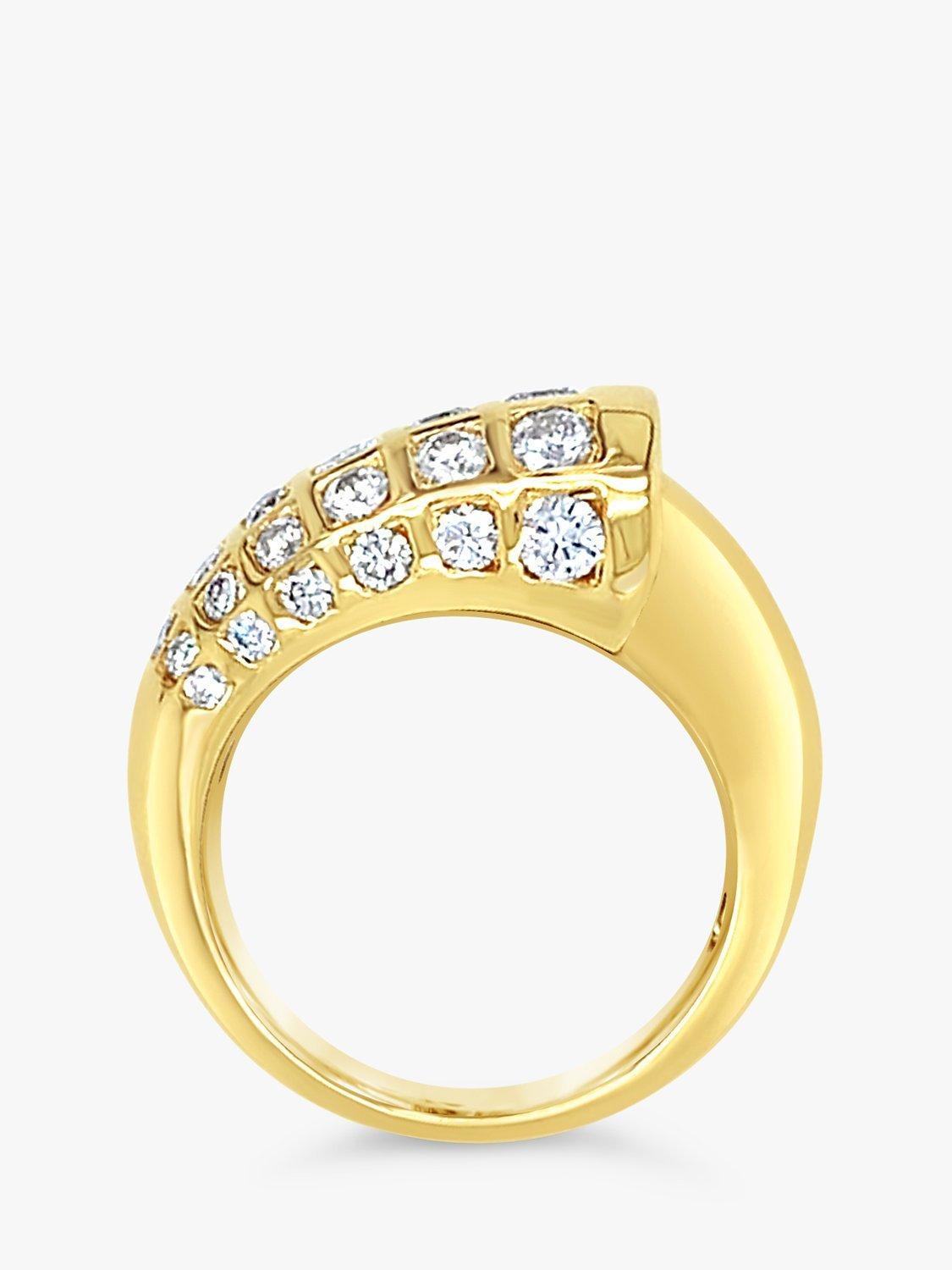 Product image 6 of 6, which shows Milton & Humble Jewellery Pre-Loved 18ct Yellow Gold Diamond Bulbous Wave Ring