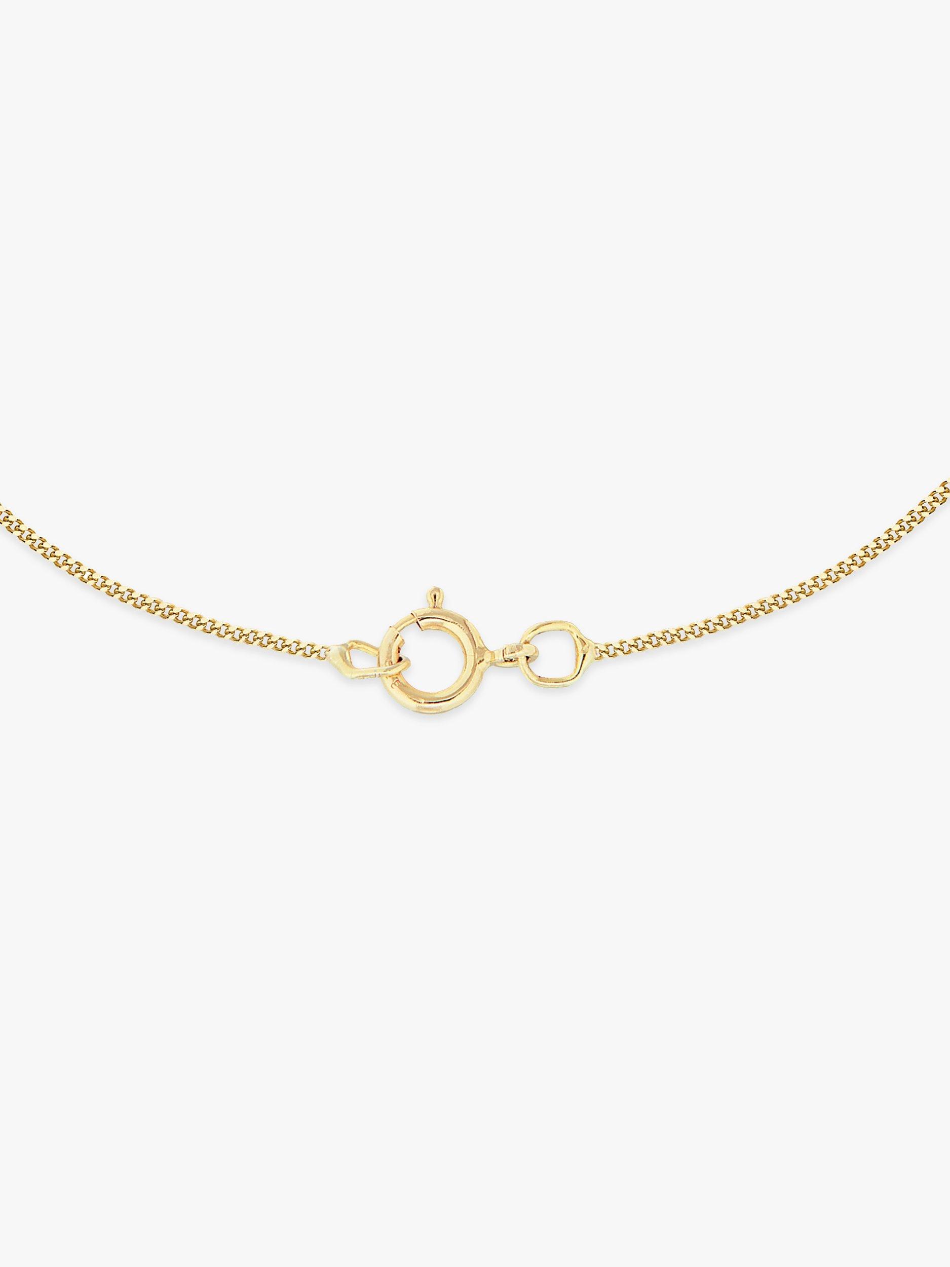Product image 4 of 6, which shows IBB 9ct Gold Horn Pendant Necklace, Gold