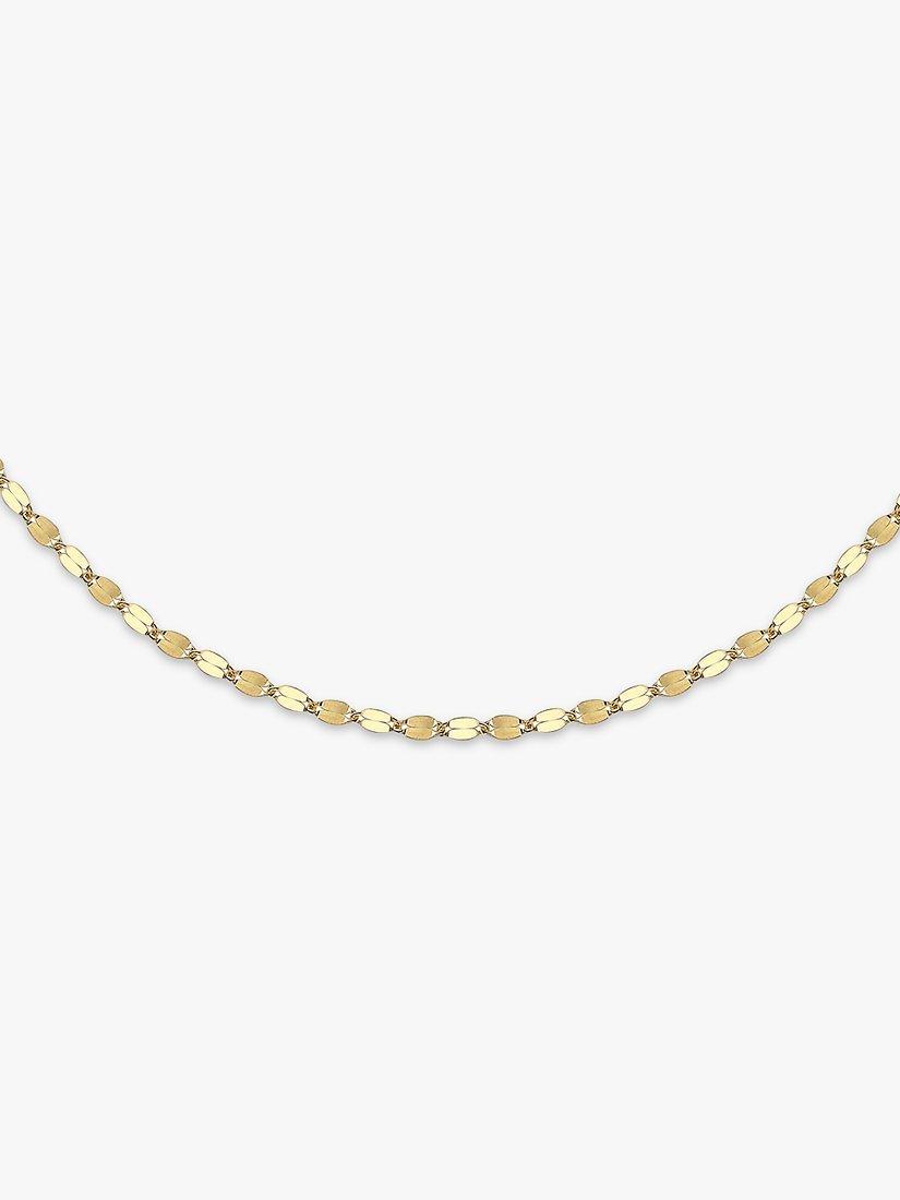Product image 1 of 6, which shows IBB 18ct Gold Forzatina Chain Necklace, Gold