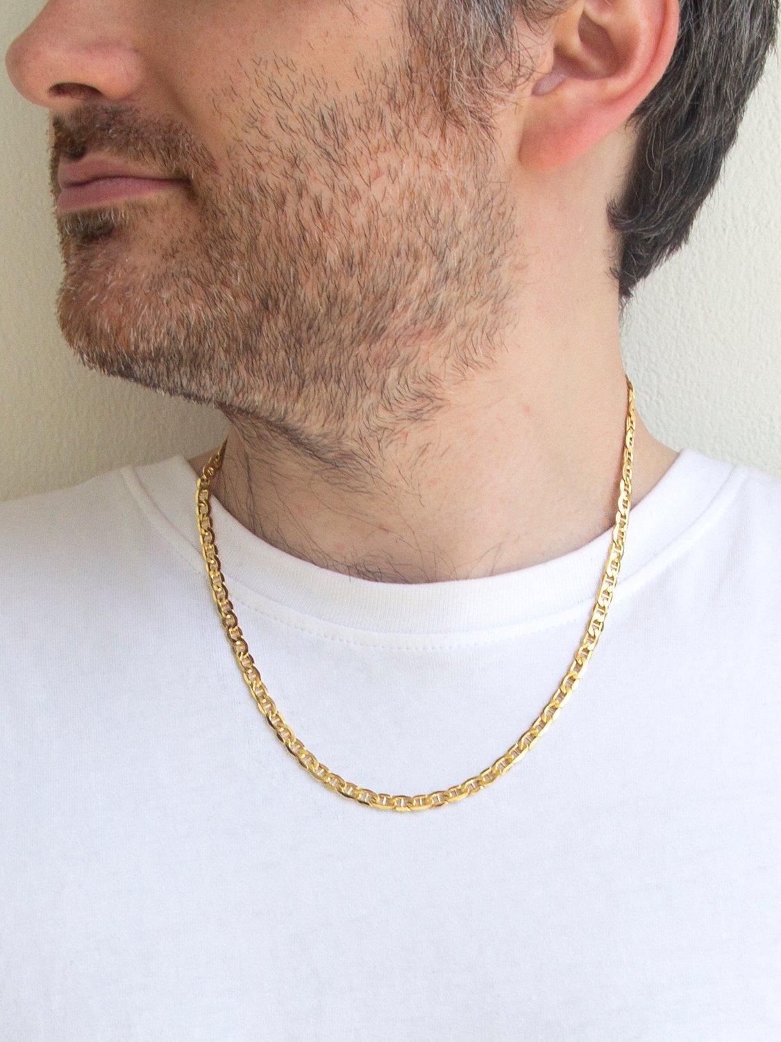 Product image 2 of 6, which shows IBB 9ct Gold 120 Rambo Chain Necklace, Gold