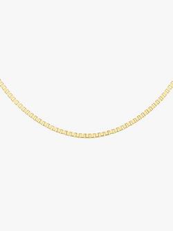 IBB 9ct Gold 30 Venetian Box Chain Necklace, Gold, Gold
