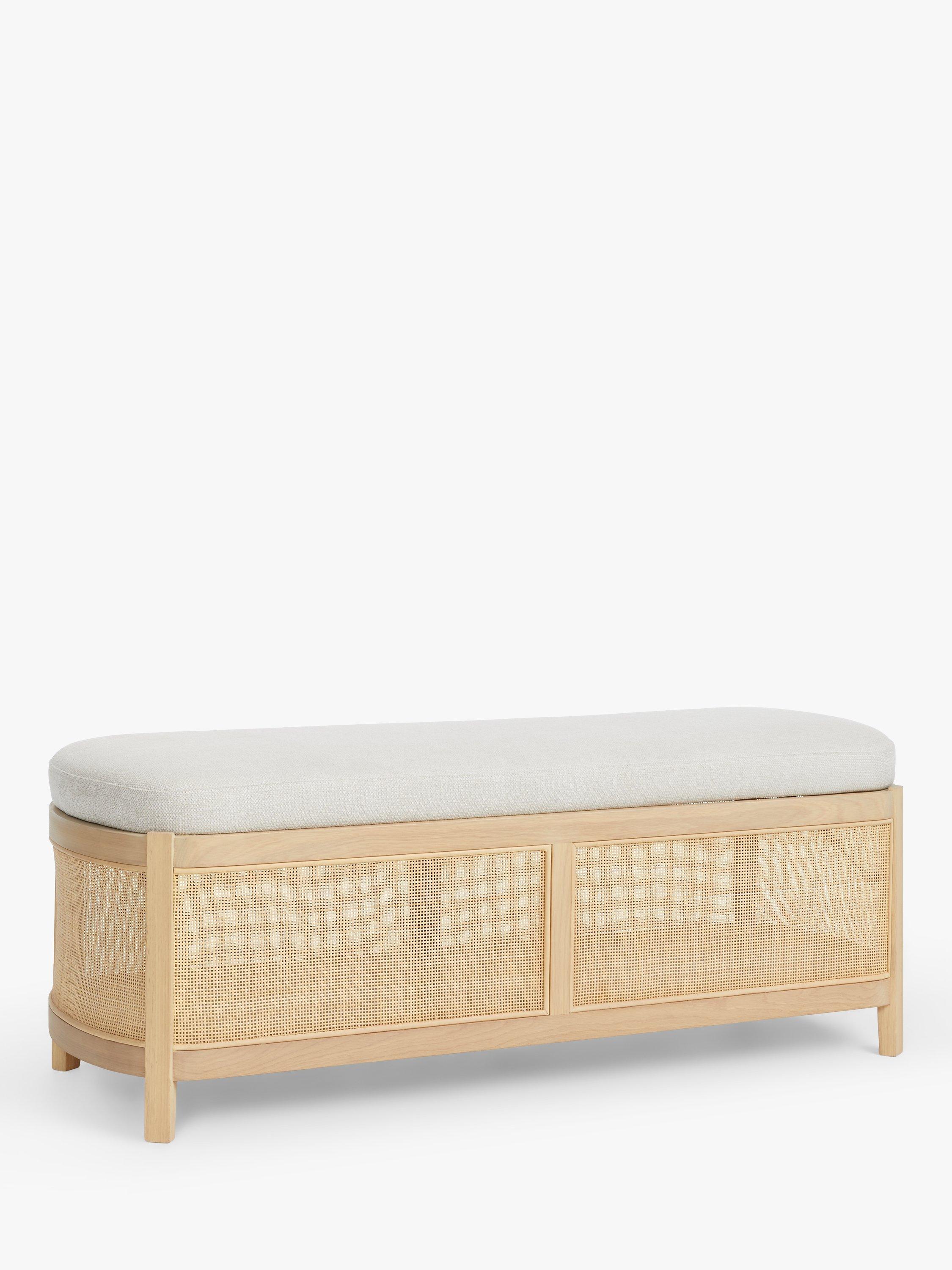 John Lewis Gondola Bench, Light Wood Frame, Aim Sunday Natural