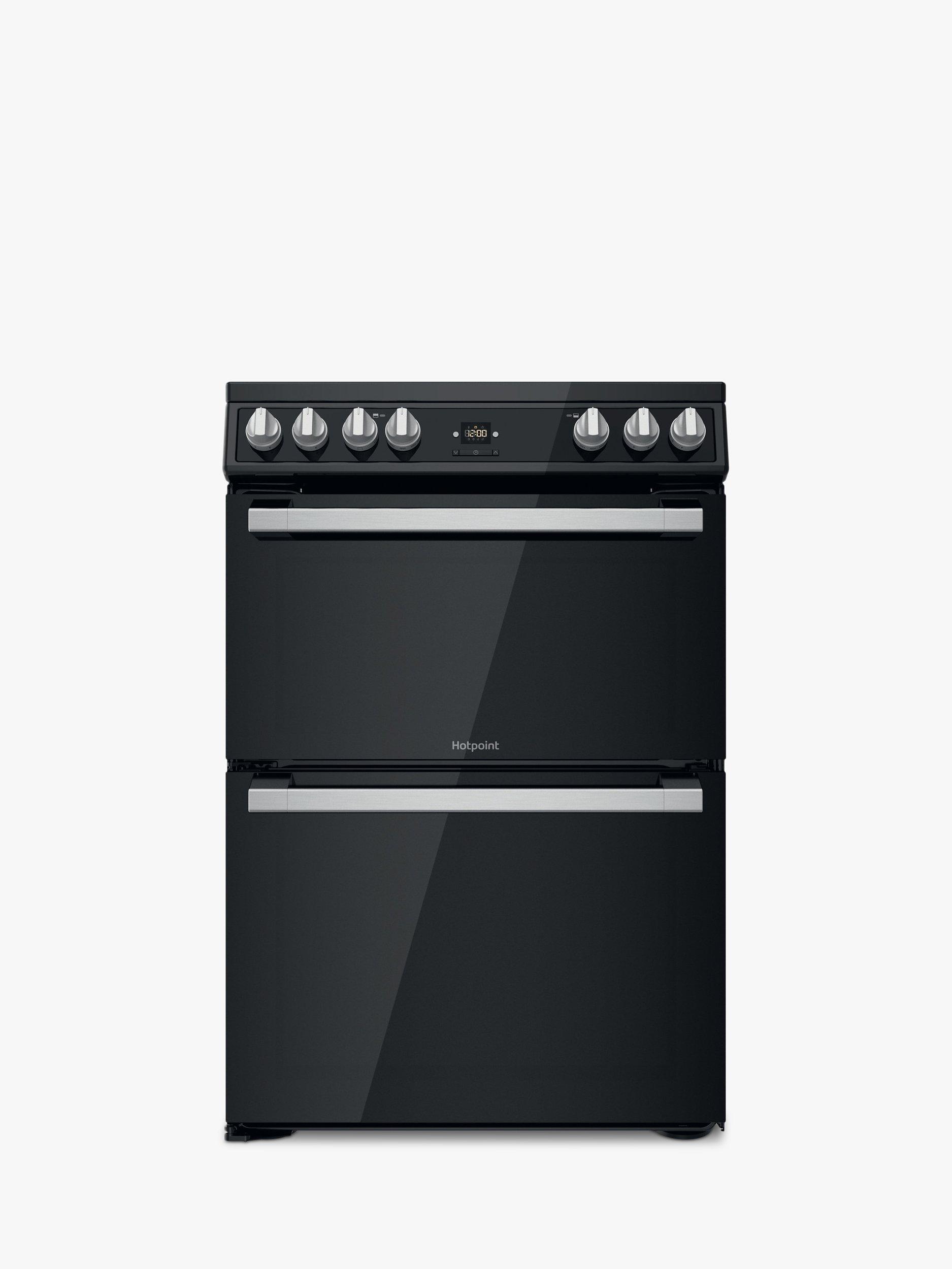 Hotpoint HDT67V9H2CB/UK Double Electric Ceramic Cooker, Black