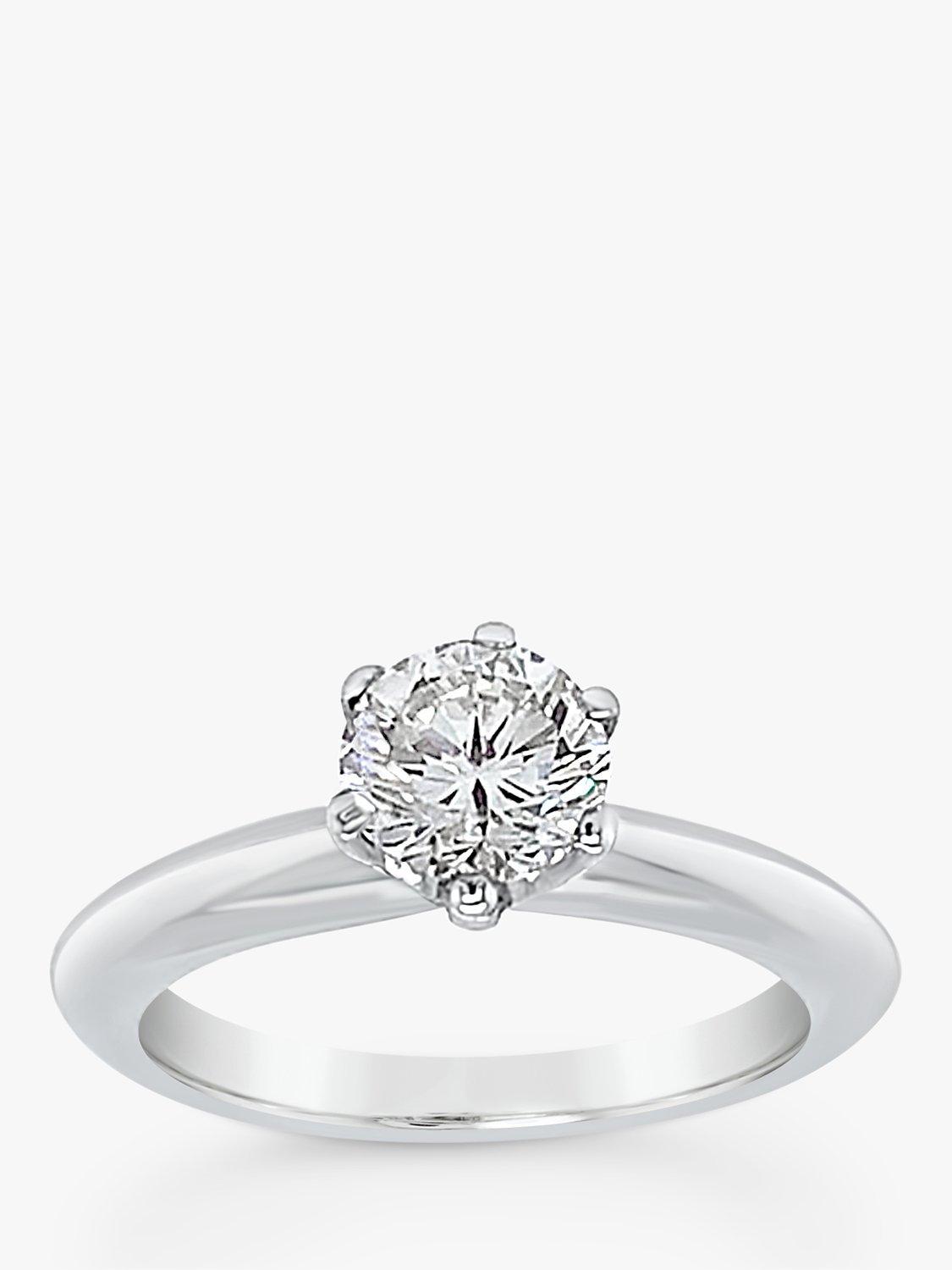 Product image 1 of 5, which shows Milton & Humble Jewellery Pre-Loved 950 Platinum Solitaire Brilliant Cut Diamond Ring