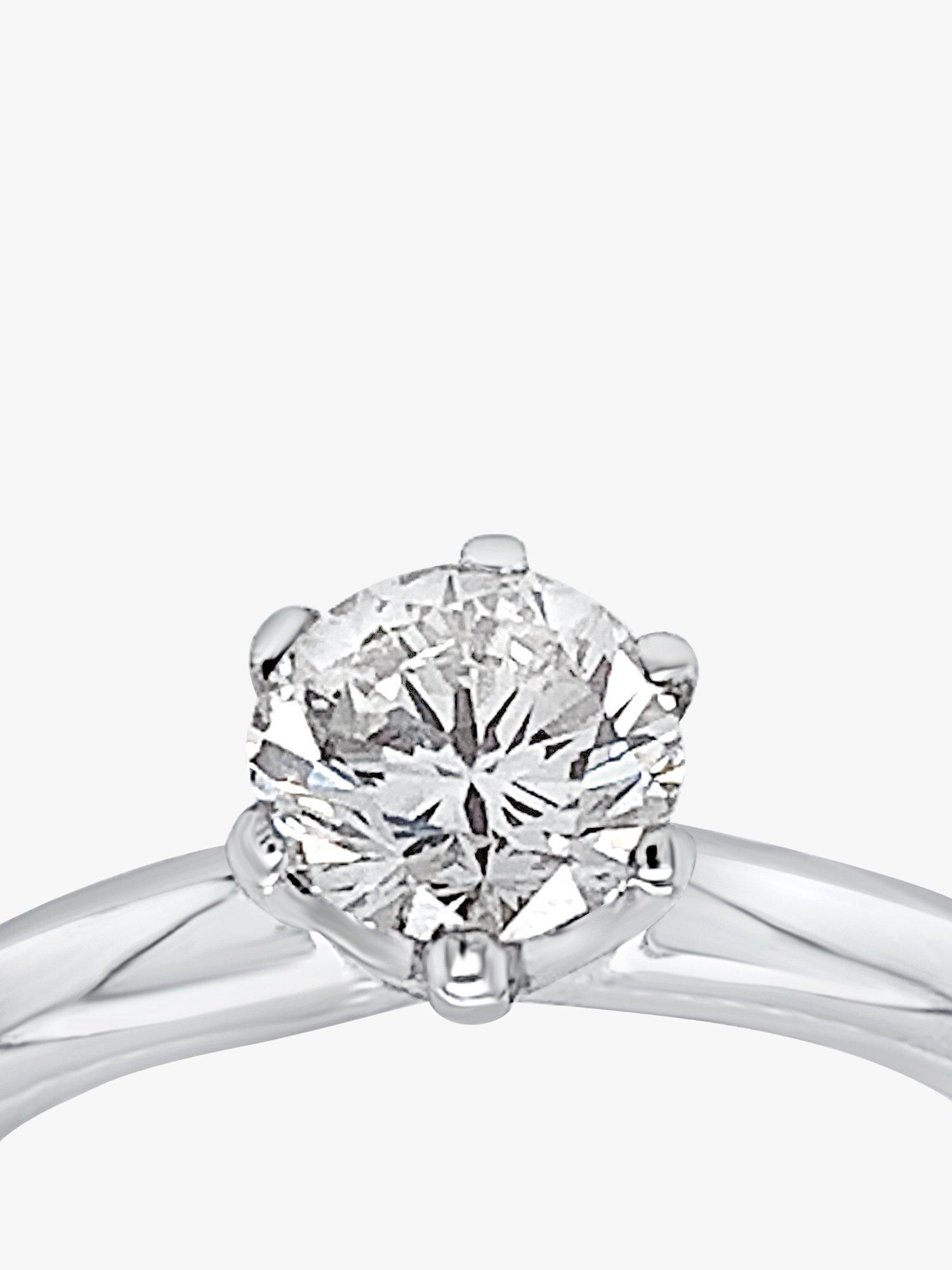 Product image 2 of 5, which shows Milton & Humble Jewellery Pre-Loved 950 Platinum Solitaire Brilliant Cut Diamond Ring