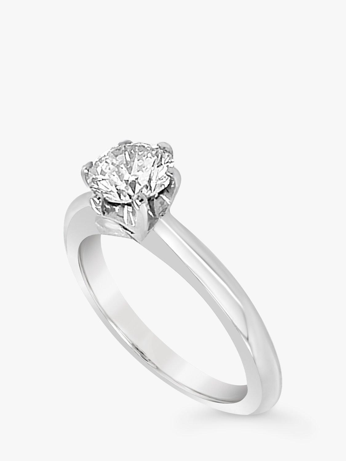 Product image 3 of 5, which shows Milton & Humble Jewellery Pre-Loved 950 Platinum Solitaire Brilliant Cut Diamond Ring