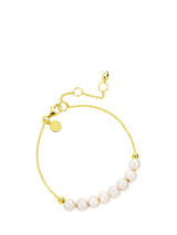 Ted Baker Perrmel Pearl Adjustable Tennis Bracelet, Gold/Pearl