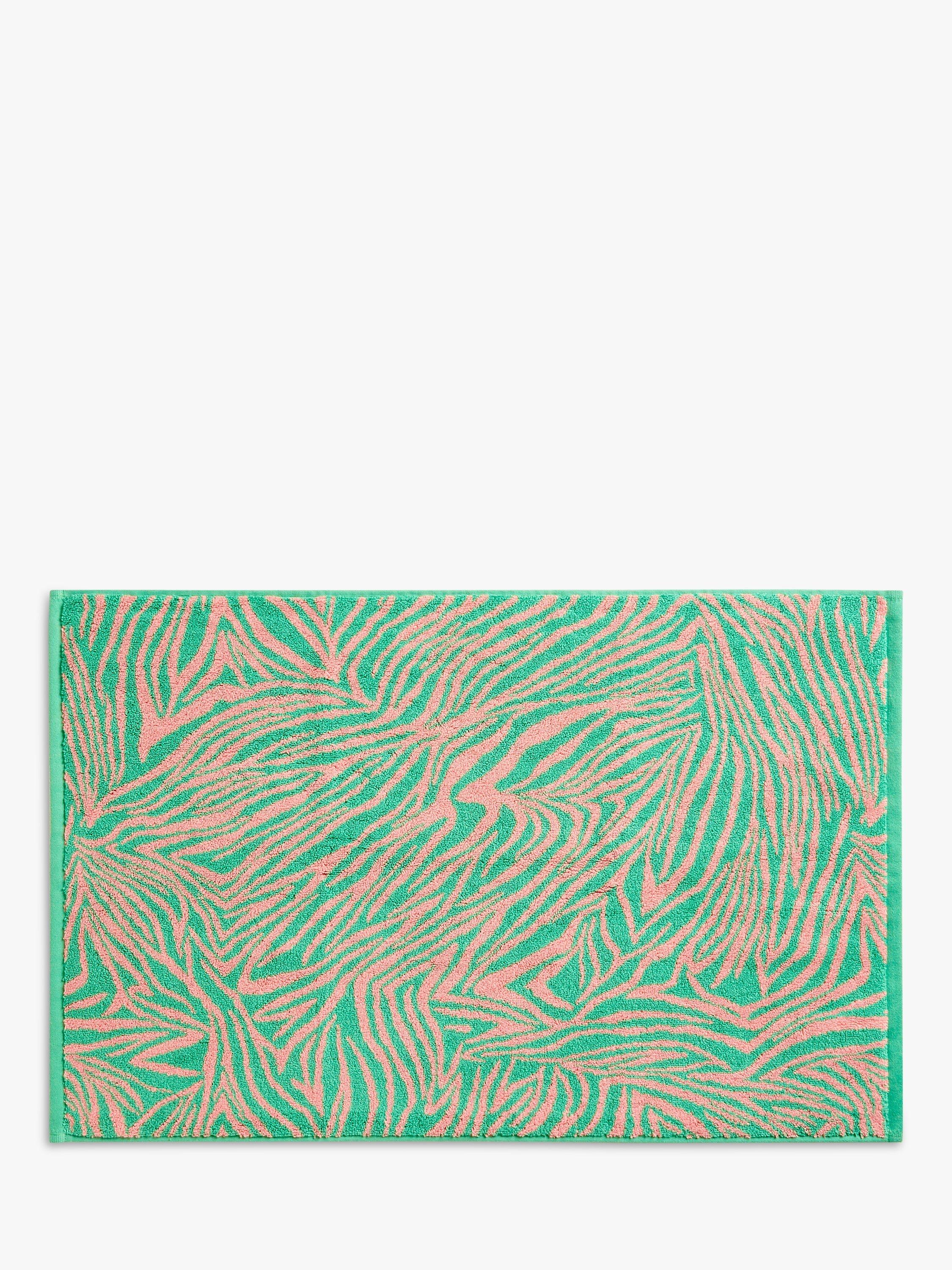 John Lewis + Matthew Williamson Zebra Bath Mat, Pink/Green