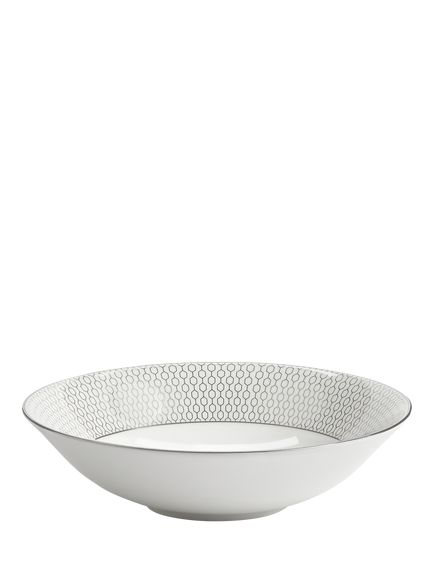 Wedgwood Gio Platinum Fine Bone China Cereal Bowl, 19.5cm, White, White