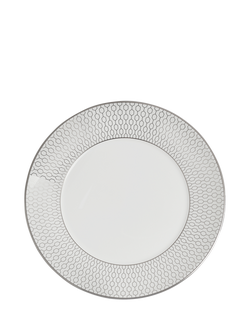Wedgwood Gio Platinum Fine Bone China Tea Plate, 17cm, White, White