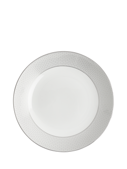 Wedgwood Gio Platinum Fine Bone China Pasta Bowl, 24.5cm, White, White