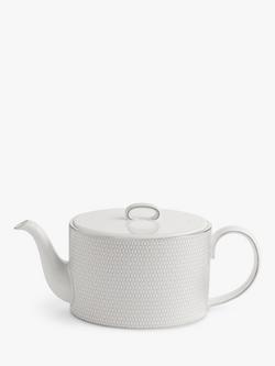 Wedgwood Gio Platinum Fine Bone China Teapot, 1L, White, White