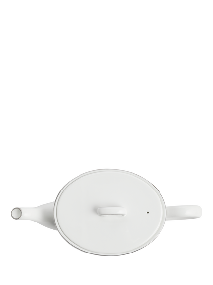 Wedgwood Gio Platinum Fine Bone China Teapot, 1L, White - view 2, White