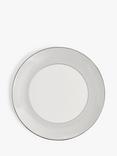 Wedgwood Gio Platinum Fine Bone China Dinner Plate, 28cm, White