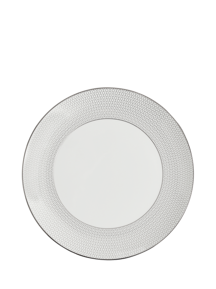 Wedgwood Gio Platinum Fine Bone China Dinner Plate, 28cm, White, White